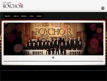 Tablet Screenshot of lacrosseboychoir.com